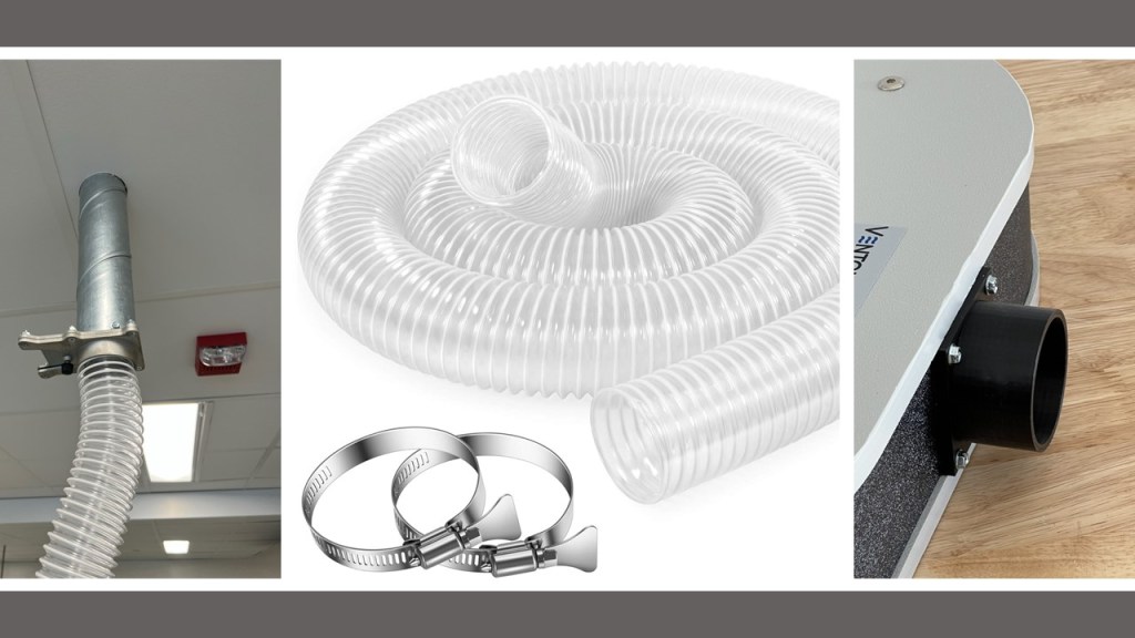 Capture hood connection to the building exhaust system